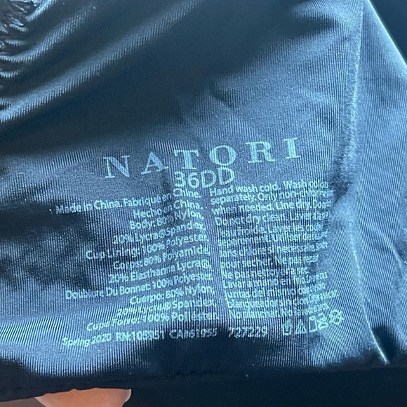 Natori Women's Black Minimal Convertable  Push- Up Size 36DD NWT - Picture 12 of 12